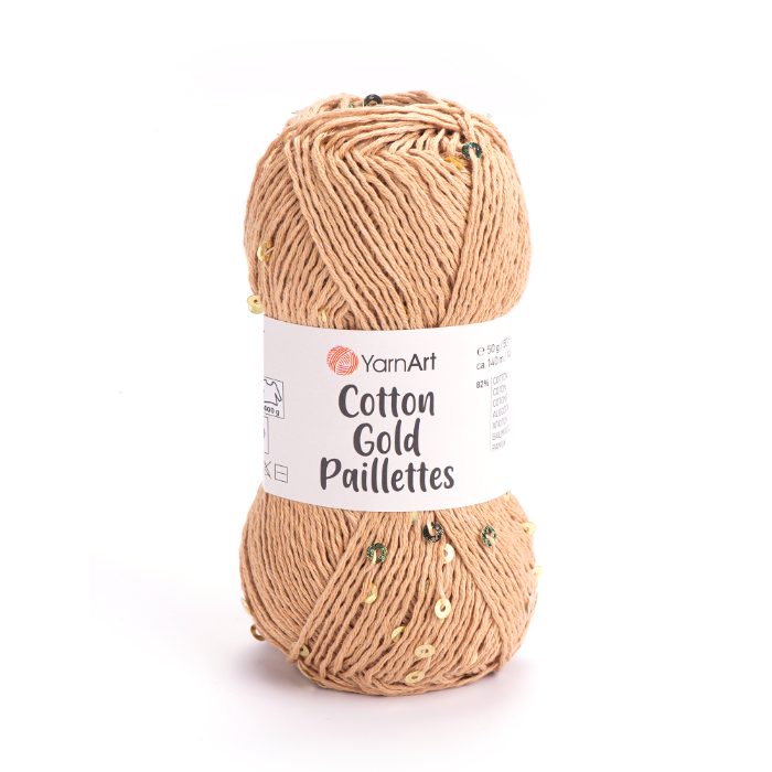 YARNART COTTON GOLD PAILLETTES